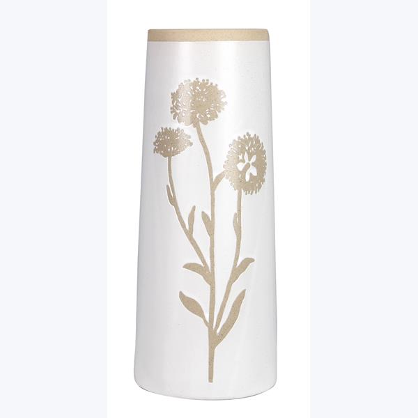 Ceramic Vase with Floral Design