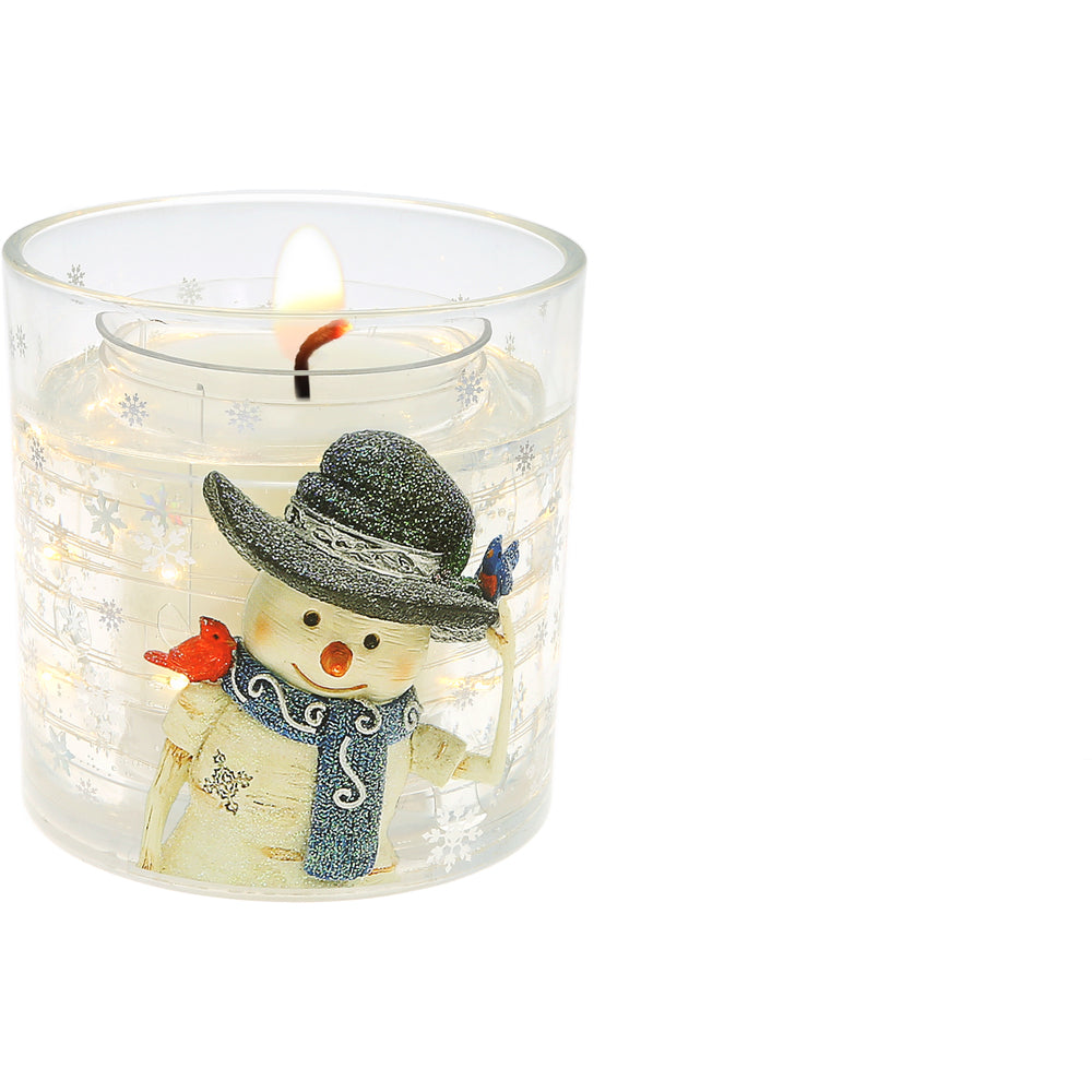 Refillable Soy Wax Candle with LED Lights