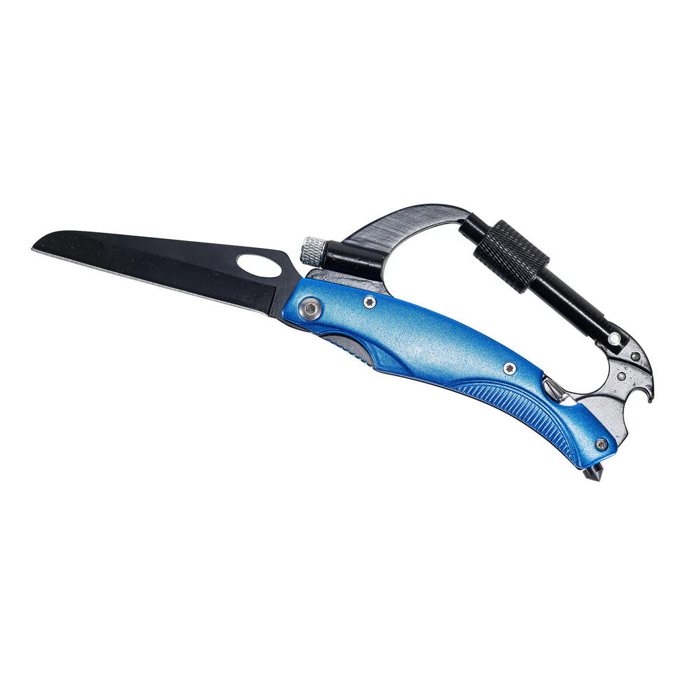 8-in-1 Multi-Tool Climbing Carabiner w/LED