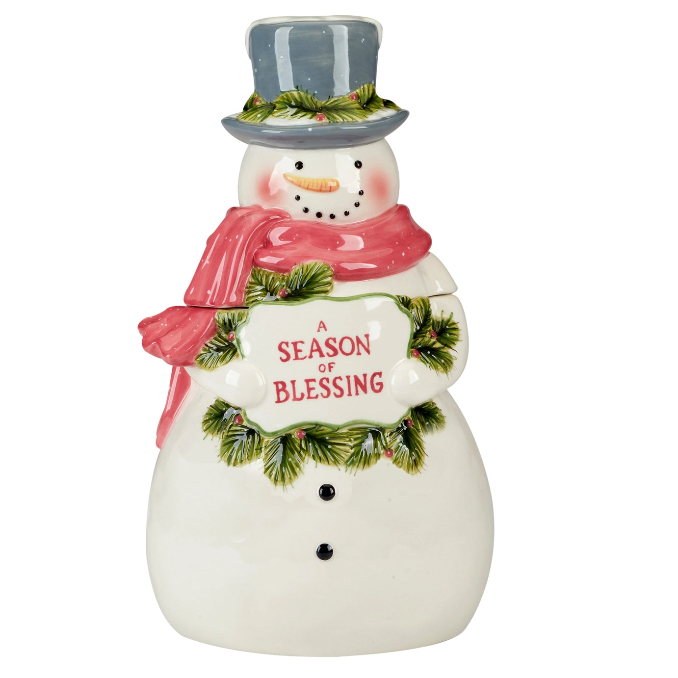 Snowman Greetings 3D Cookie Jar