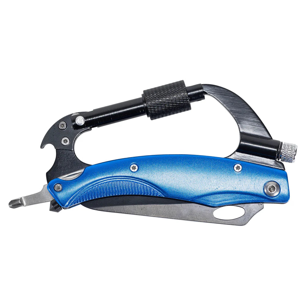8-in-1 Multi-Tool Climbing Carabiner w/LED