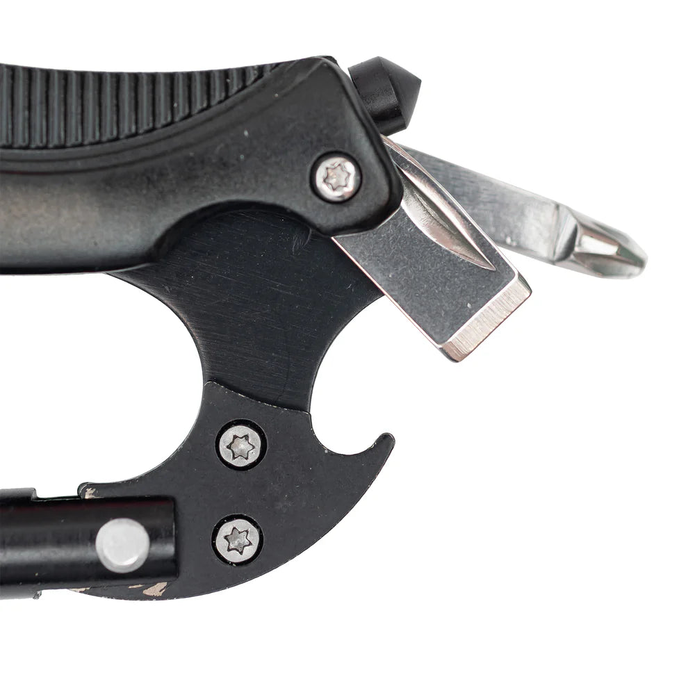 8-in-1 Multi-Tool Climbing Carabiner w/LED