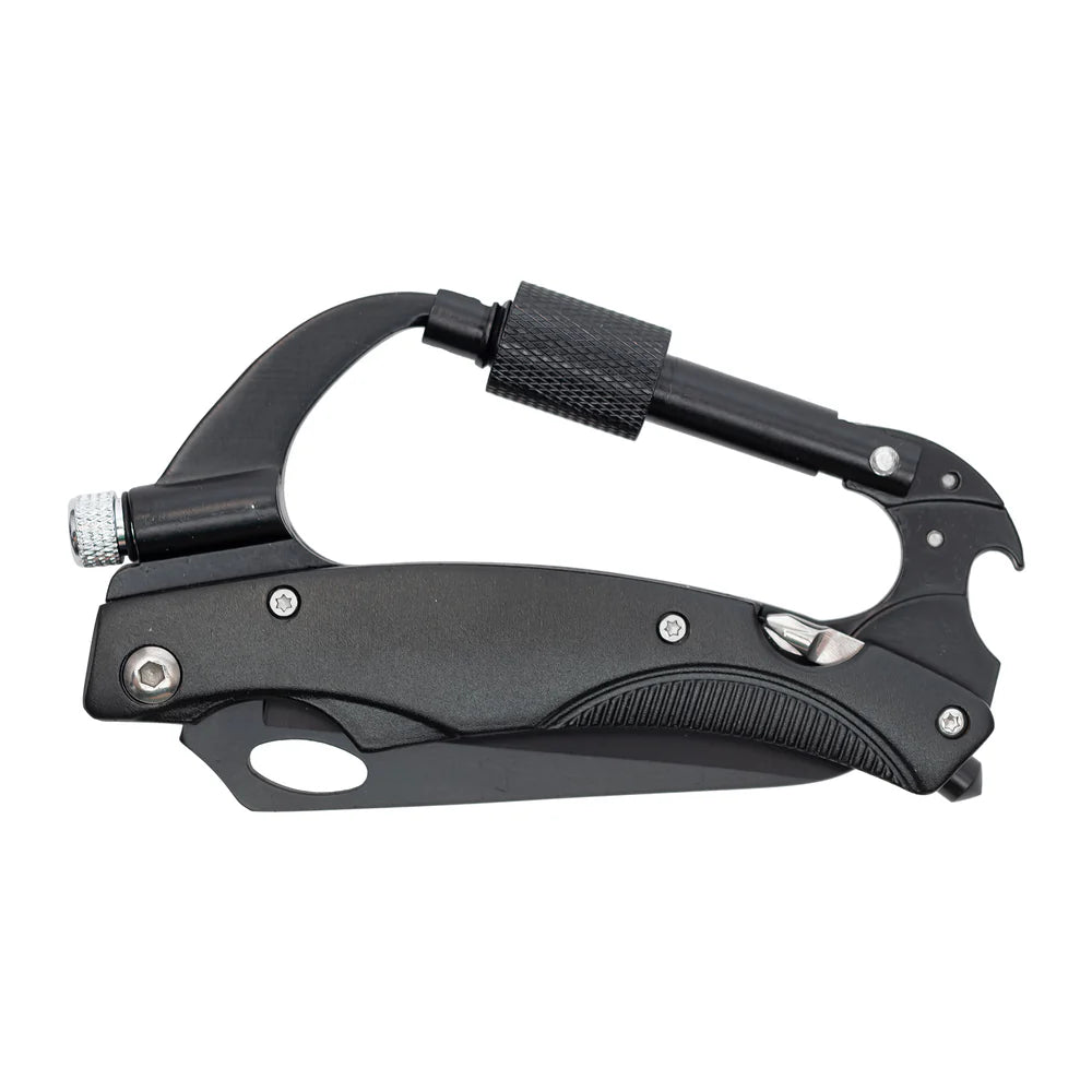 8-in-1 Multi-Tool Climbing Carabiner w/LED