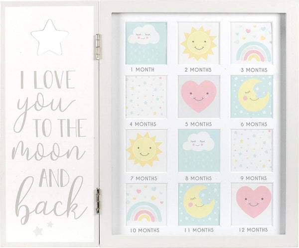 LOVE YOU TO THE MOON Collage Baby Frame