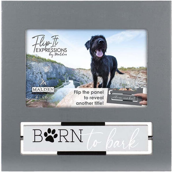 BORN TO BARK Flip-It Expressions Frame