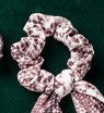 Snakeskin Print Scarf Ponytail Holder