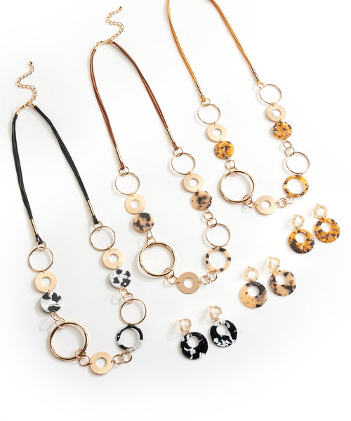 Circles Necklace & Earring Set