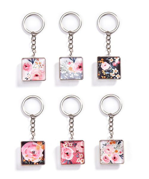 Double-sided Floral Keychain
