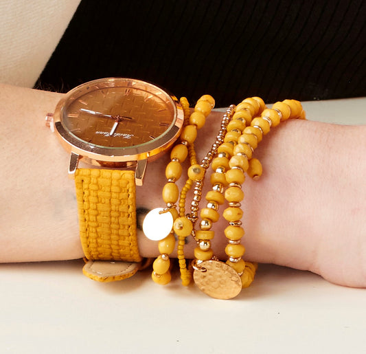 Glass Bead Multi-strand Bracelet