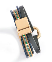 Beaded Links Cuff Bracelet