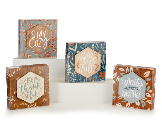 Autumn Mini Desk Block Sign