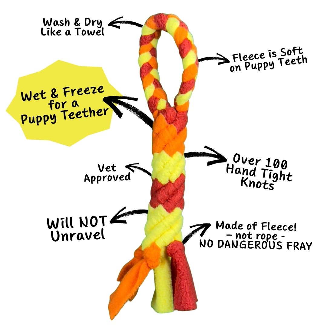 Chelsy’s Toys Patented Fleece Tug Toy – Interactive Dog Tug Toy for Play, Training & Enrichment
