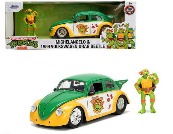 Jada TMNT Volkswagon Drag Beetle '59 w/Michelangelo (1:24)