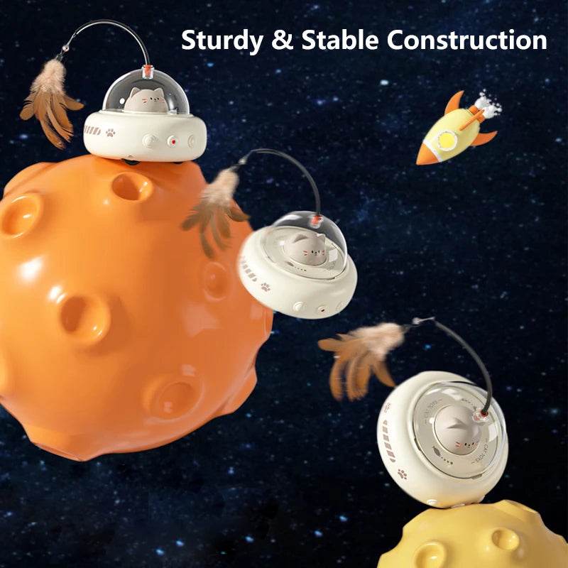 Smart Hover Cat Teaser Automatic Feather Spinner Toy