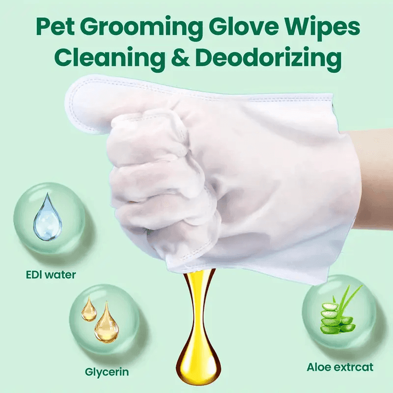 2-in-1 Pet Gloves – Gentle Massage + Odor Elimination in One!