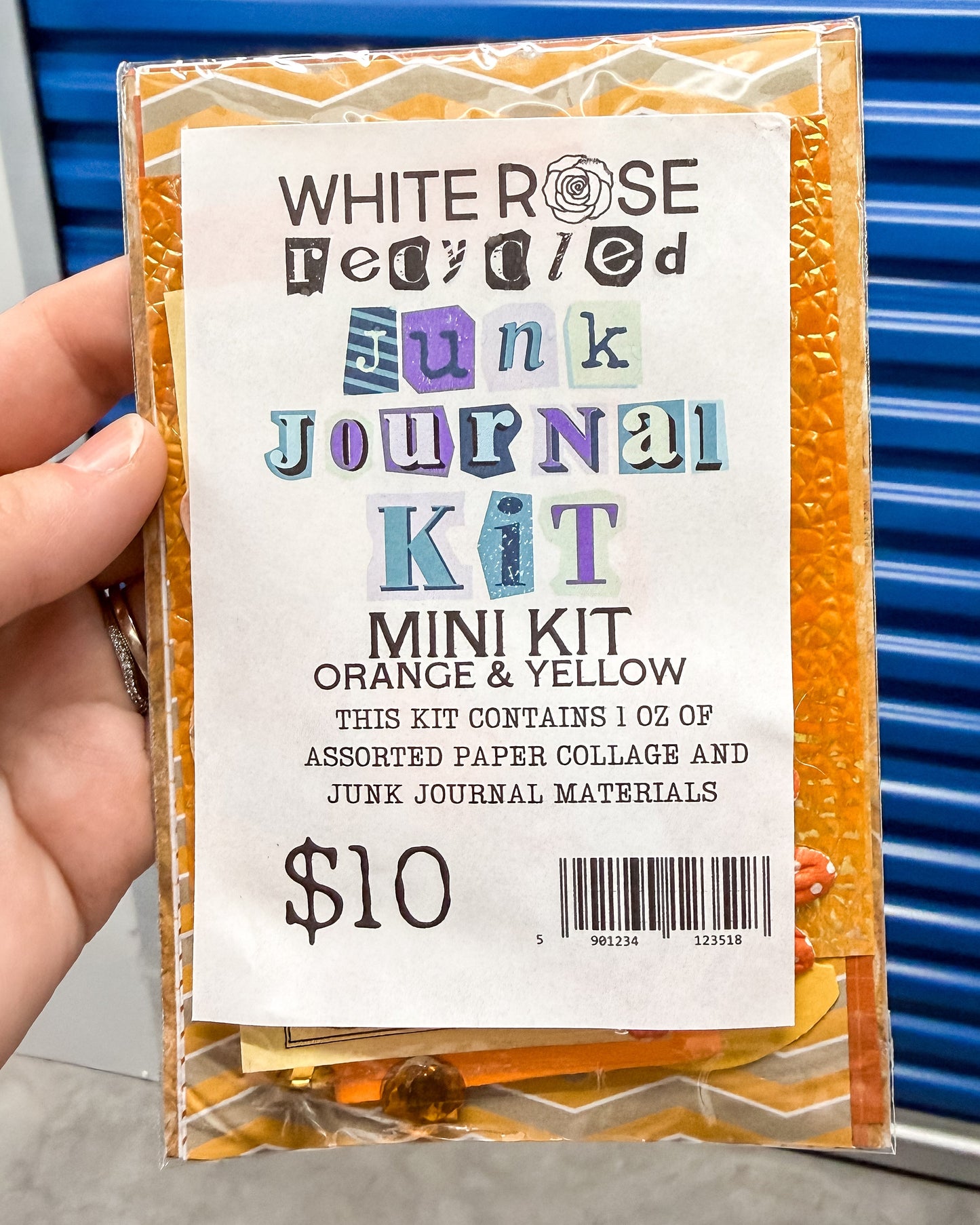 White Rose Recycled: Junk Journal Kit - MINI KIT - Orange & Yellow