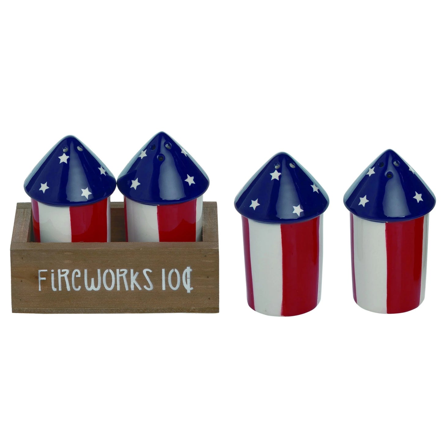 Fireworks Salt & Pepper Set w/Crate