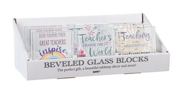 Beveled Glass Block - Teacher