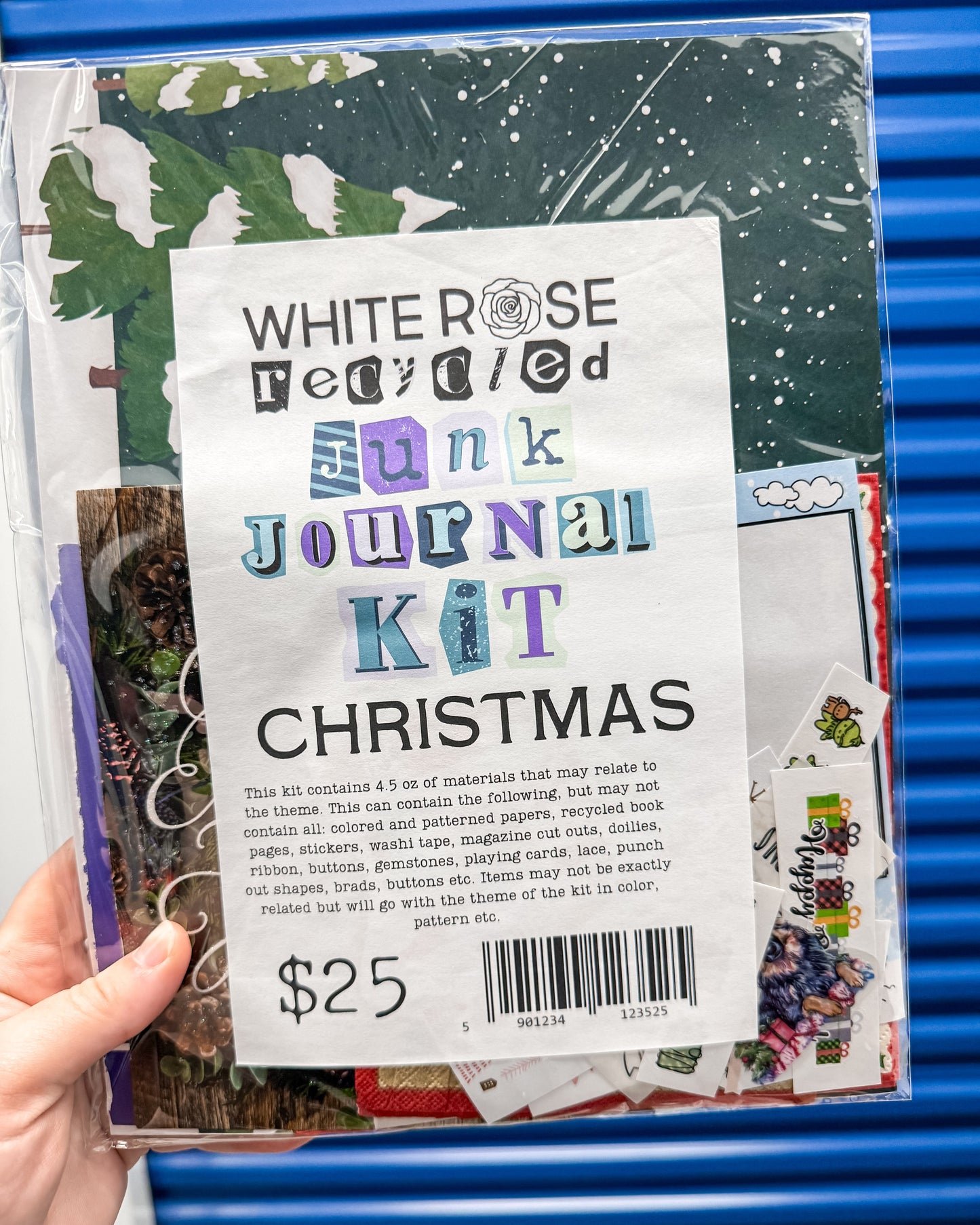 White Rose Recycled: Junk Journal Kit - Christmas Themed Kits