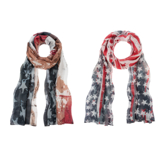 Vintage American Flag Scarf