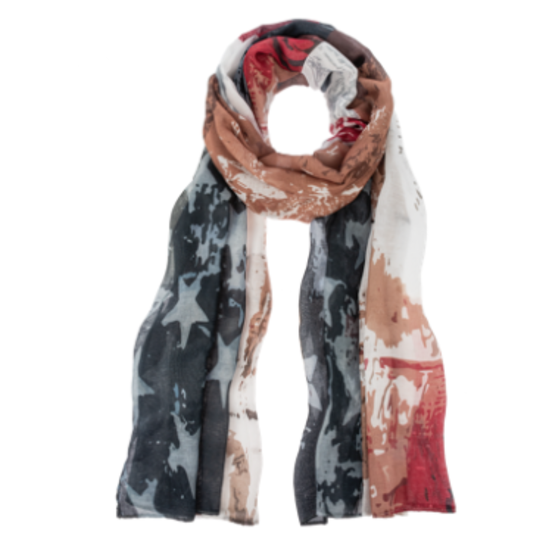 Vintage American Flag Scarf
