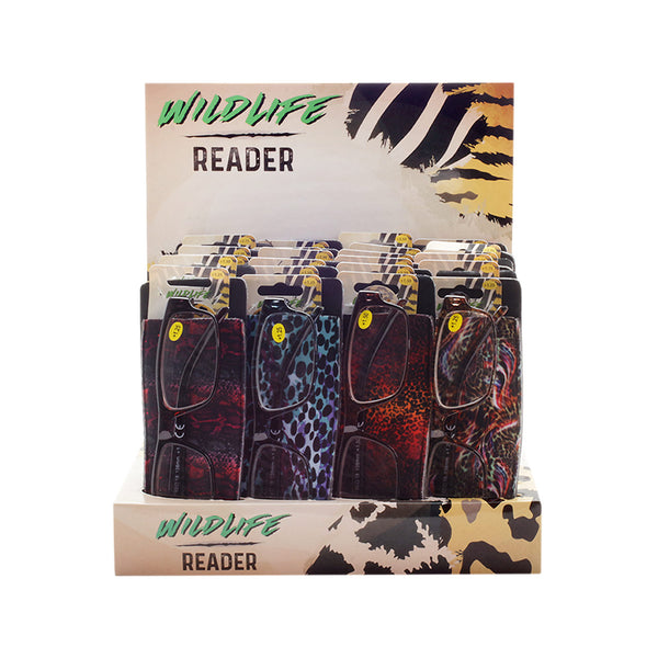 Shark Eyes ANIMAL PRINT Readers w/Pouch