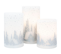 Winter Woodland LED Pillars