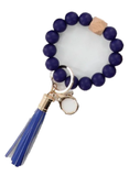 Silicone Beaded Key Ring Bangle