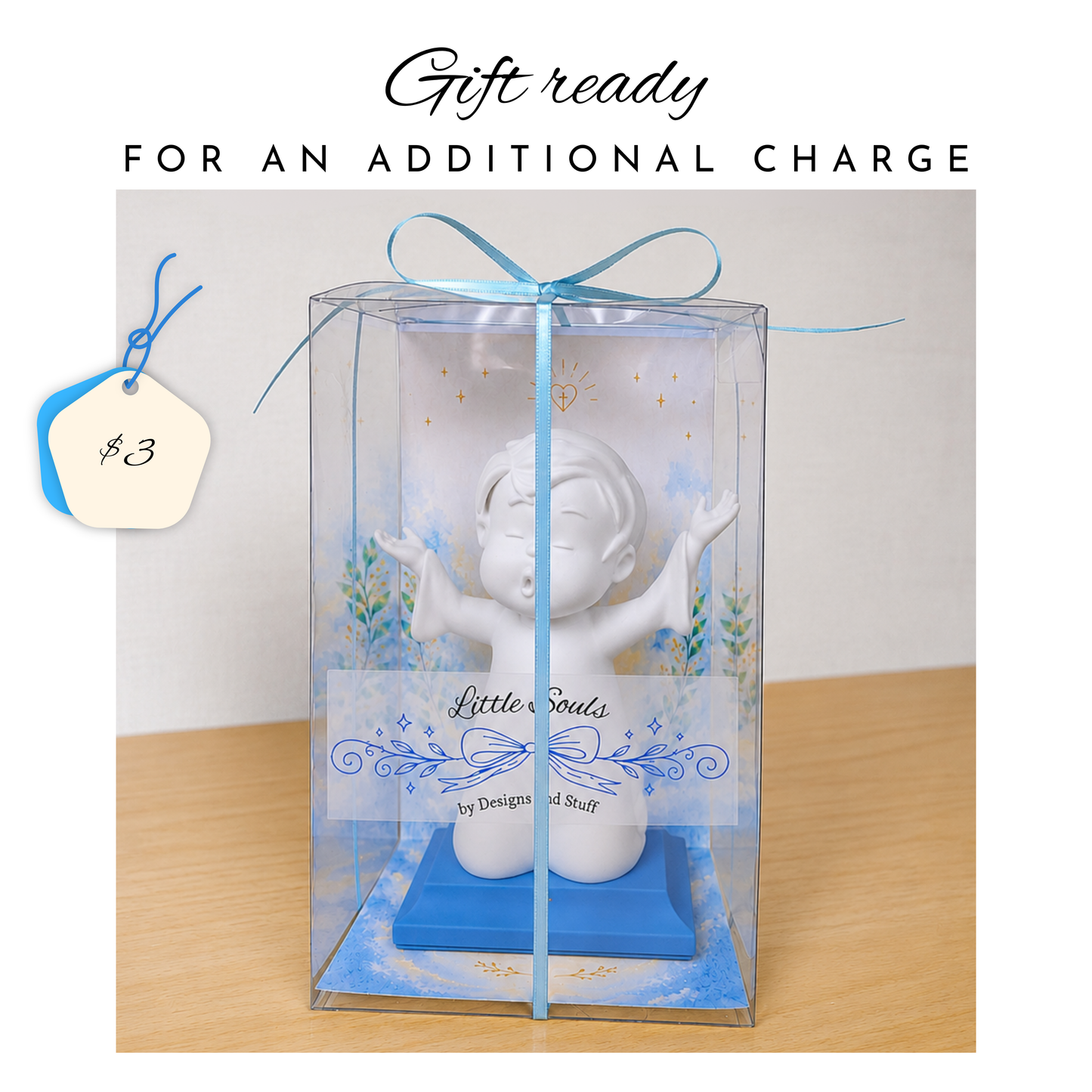Little Soul in Song - Boy | Handcrafted Christian Child Figurine with LED Light
