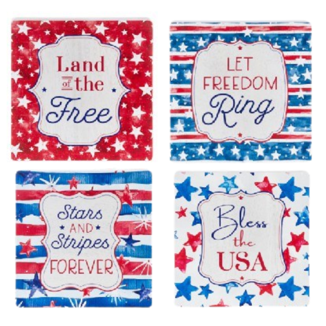 Patriotic Art Block Sign