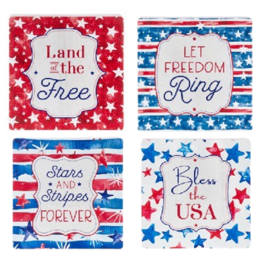 Patriotic Art Block Sign