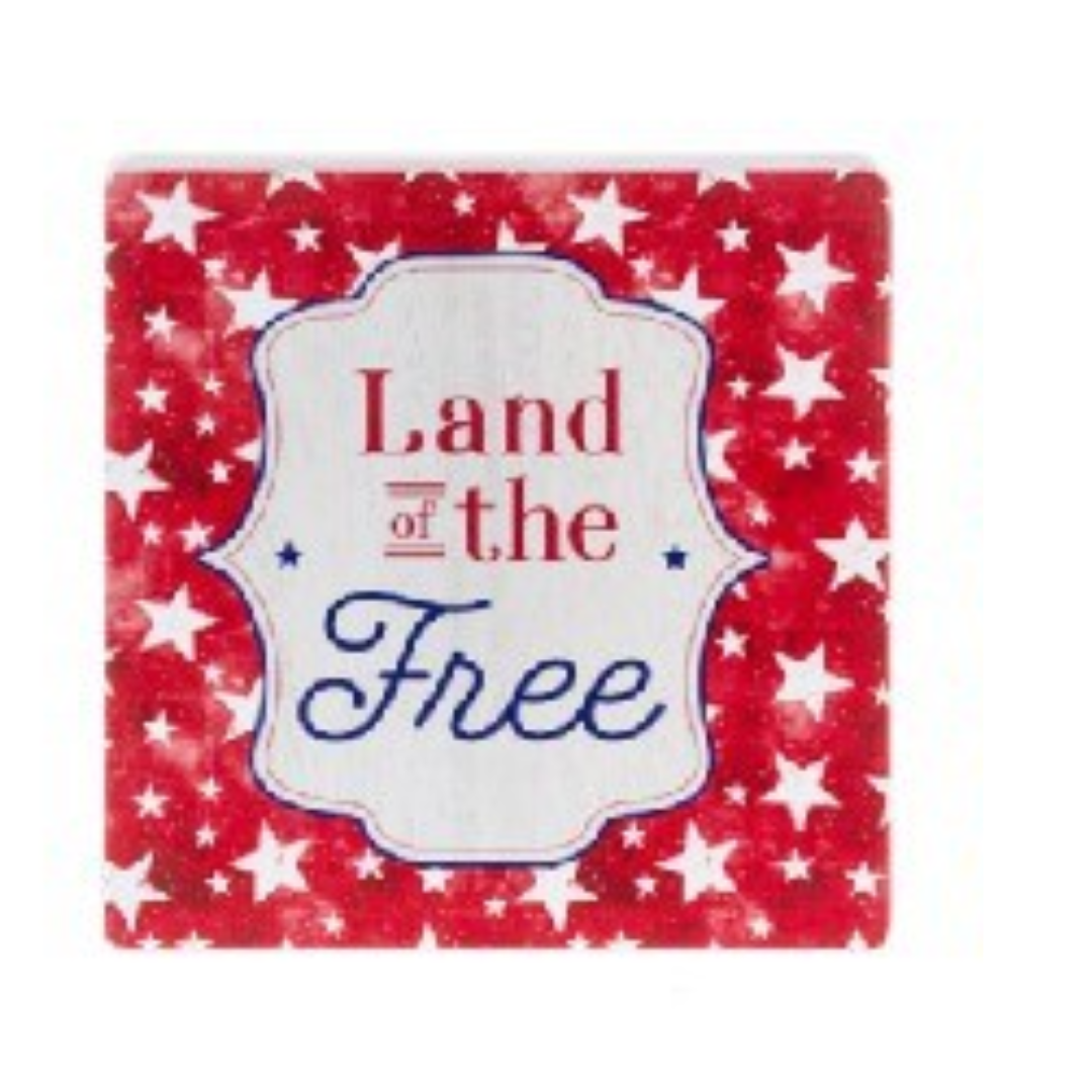 Patriotic Art Block Sign