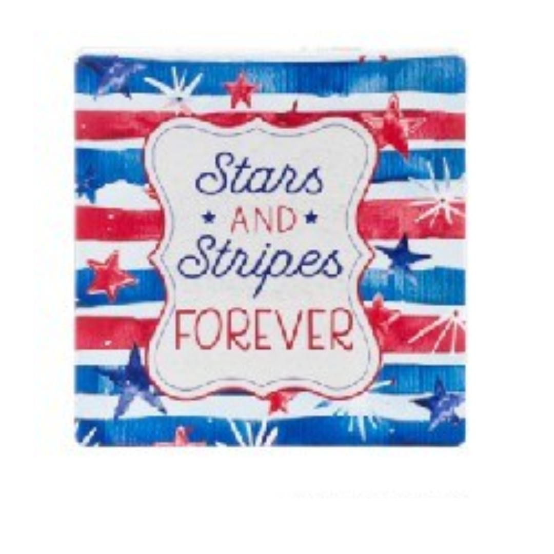 Patriotic Art Block Sign