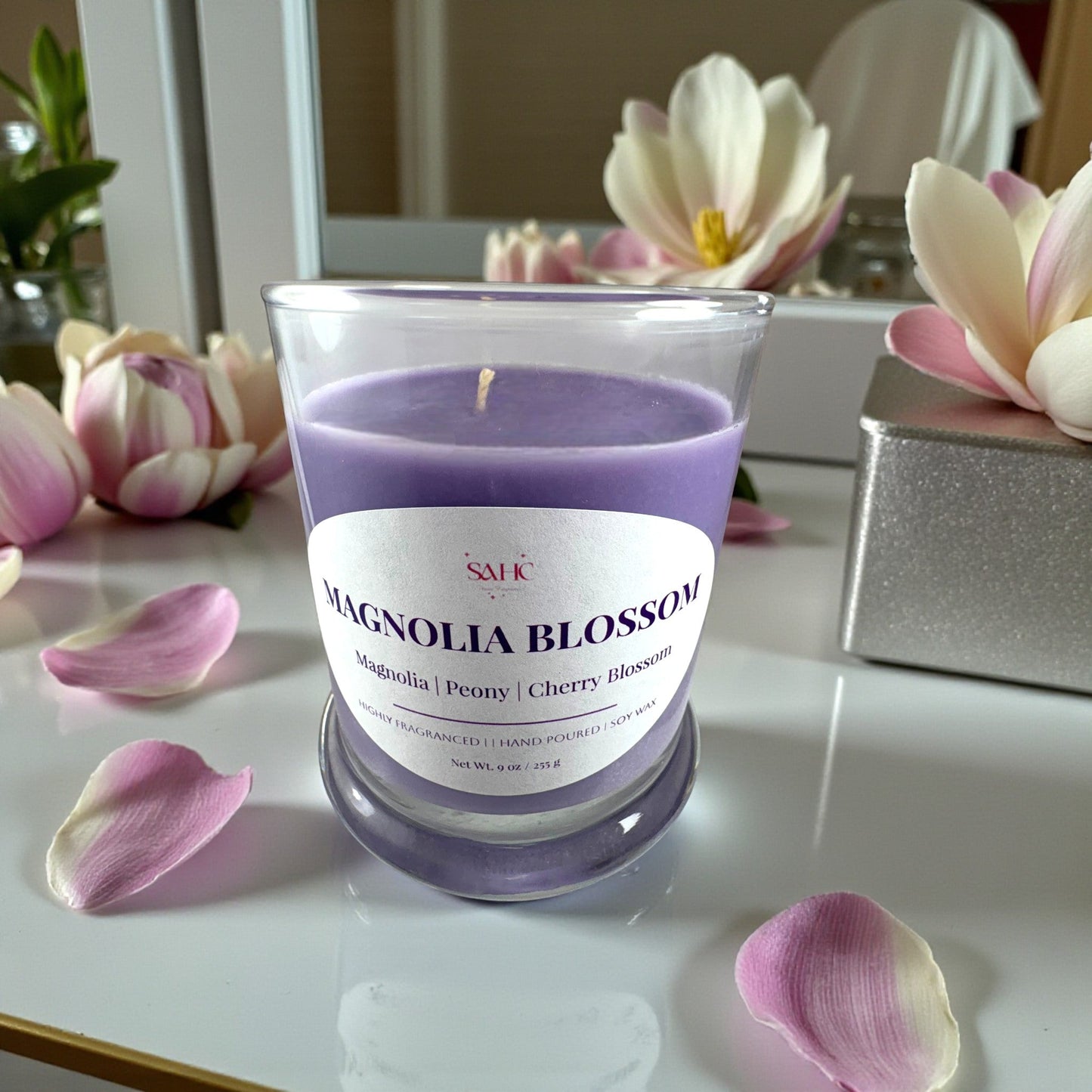 Magnolia Blossom Scented Candle