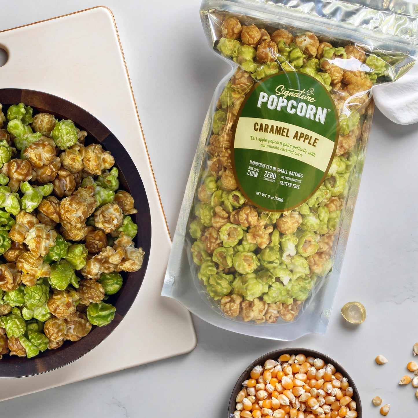 Large Gourmet Caramel Apple Popcorn Bag