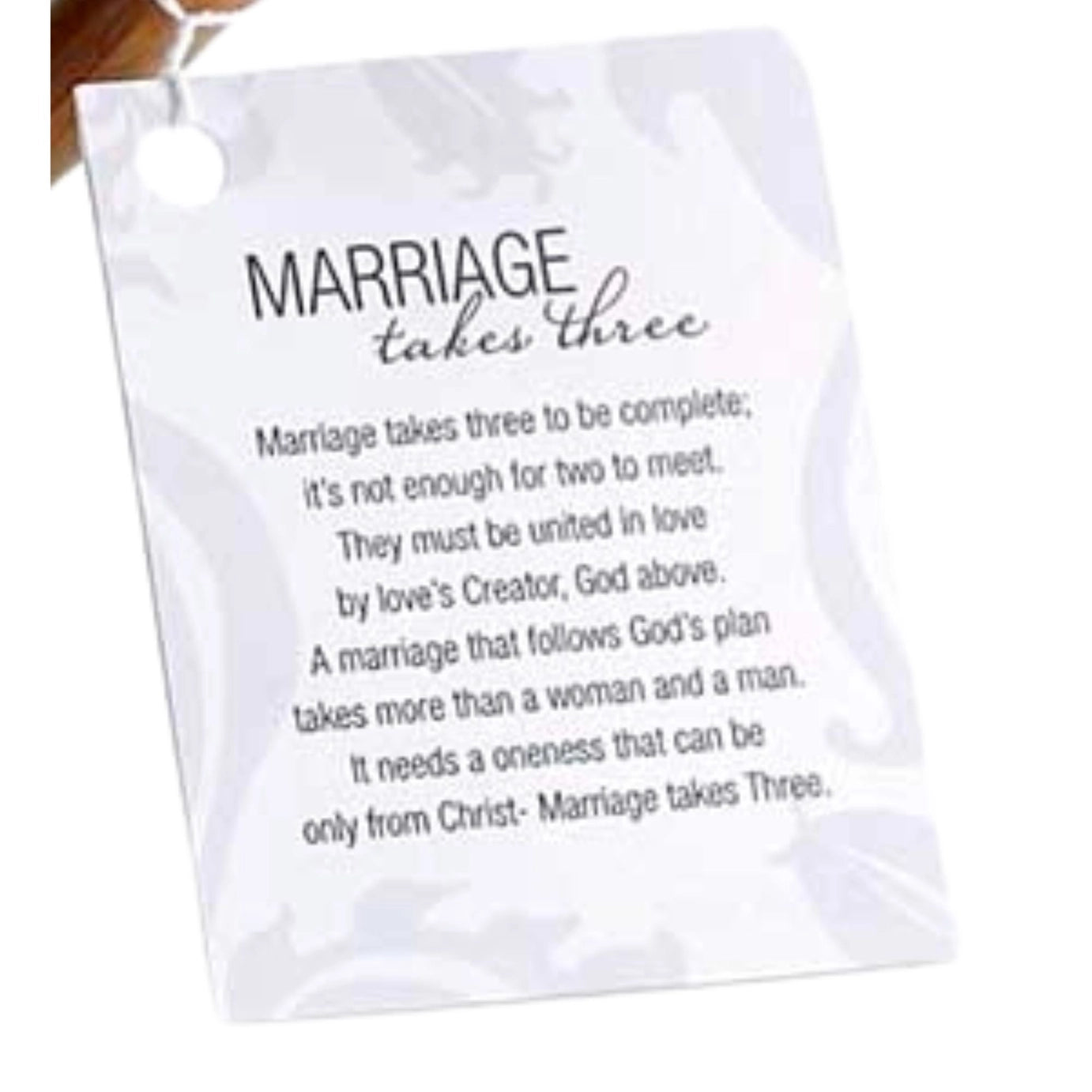 Brown Tabletop Double Heart w/Cross