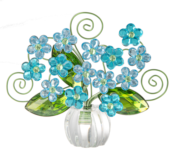 Blue Hydrangea Posy Pot