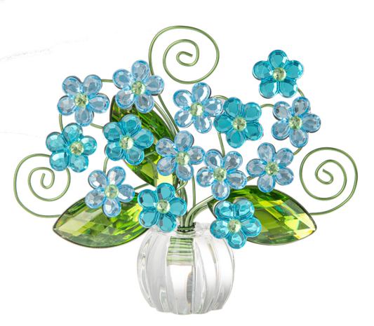 Blue Hydrangea Posy Pot
