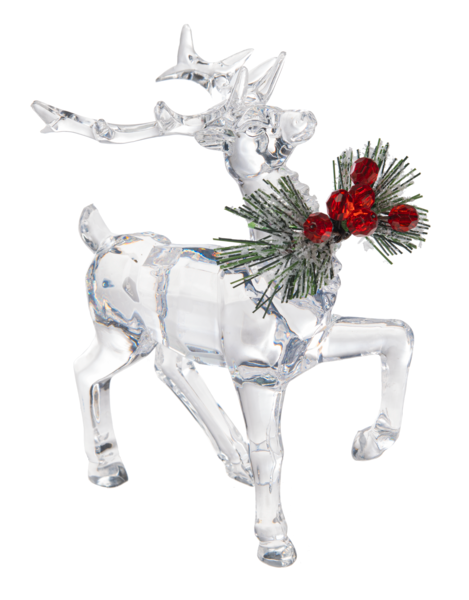 Winter Pine Deer Figure