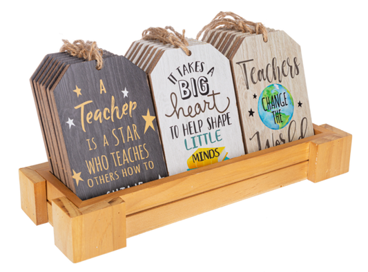 Wooden Tag Ornament for Teacher