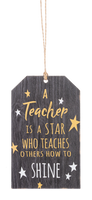 Wooden Tag Ornament for Teacher