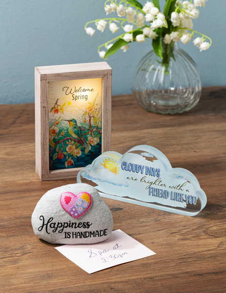 SEW GRATEFUL Paperweight Rock