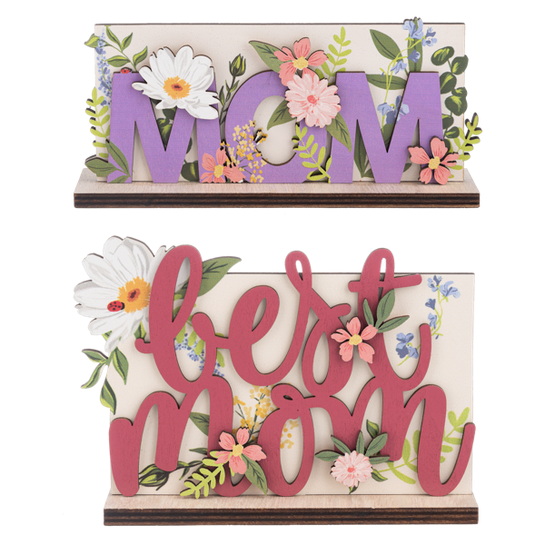 MOM Layered Wooden Sign