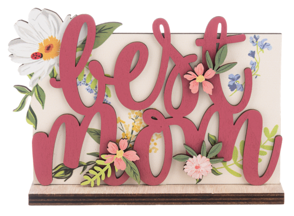 MOM Layered Wooden Sign