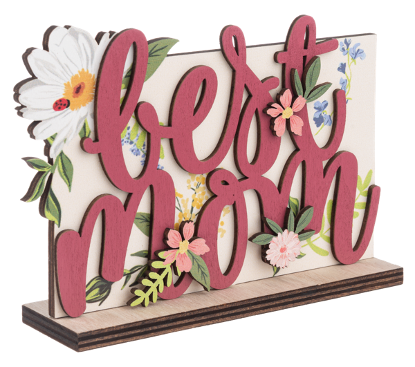 MOM Layered Wooden Sign