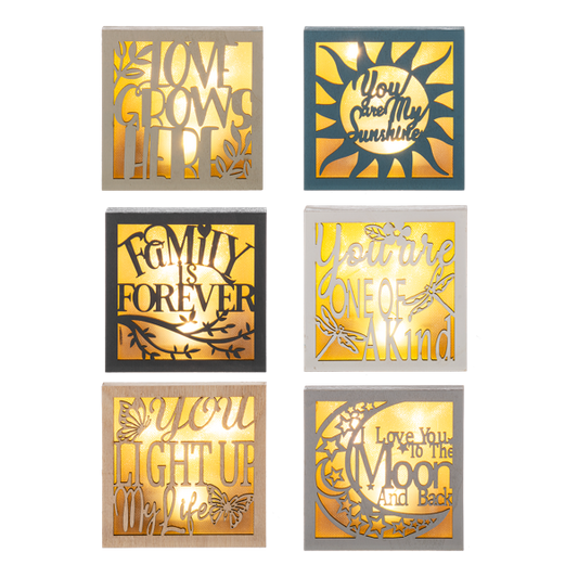 Laser Cut Light-up Block Sign (CLEARANCE)