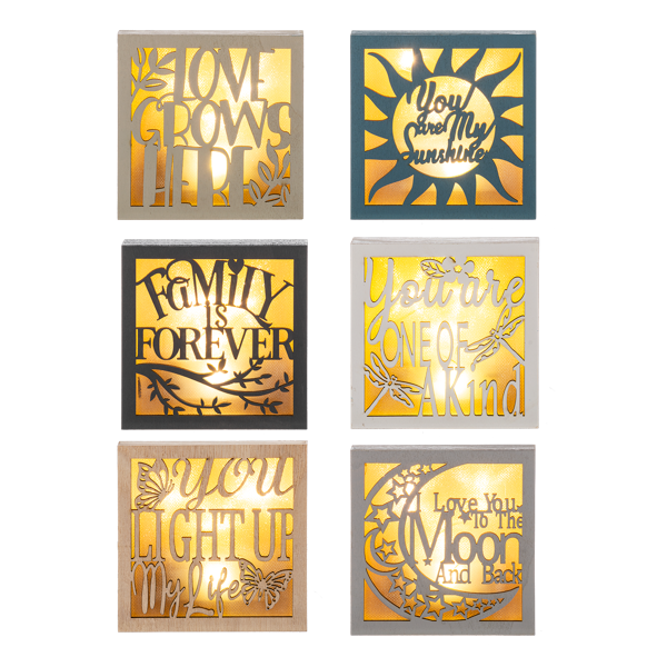 Laser Cut Light-up Block Sign (CLEARANCE)
