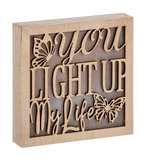 Laser Cut Light-up Block Sign (CLEARANCE)