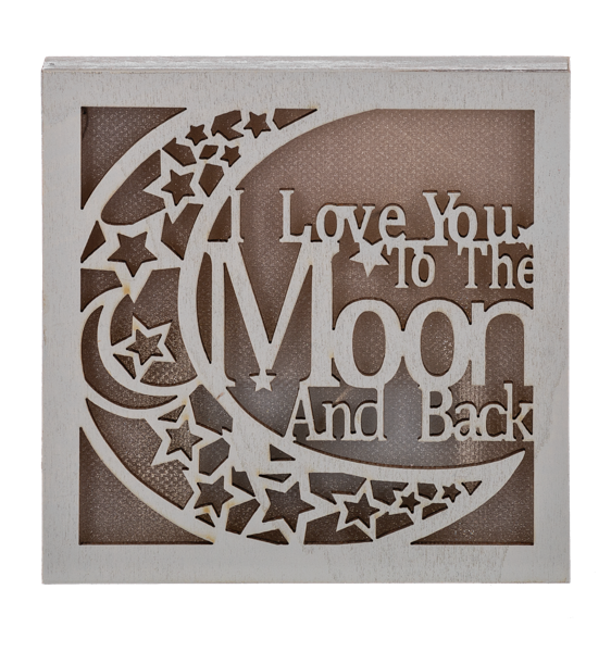 Laser Cut Light-up Block Sign (CLEARANCE)