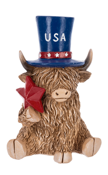 Patriotic Highland Cow